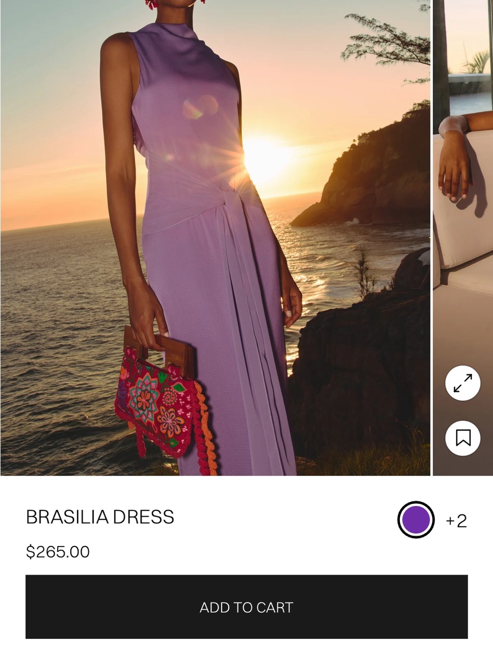 Brasilía Sleeveless Lavender Maxi Dress